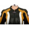 RTX Aero Evo Orange Leather Motorcycle Jacket